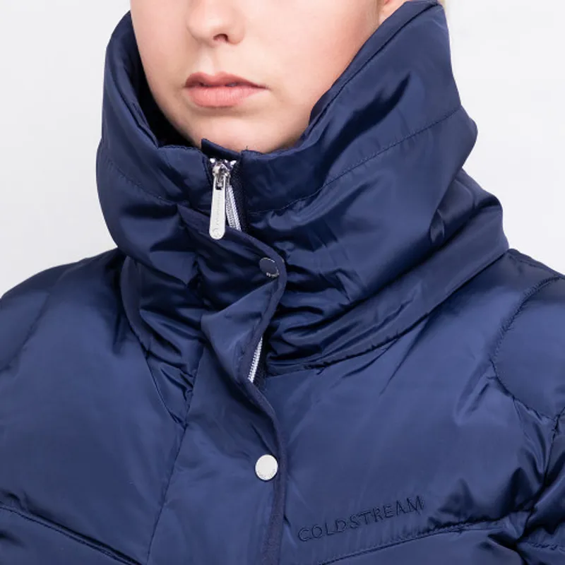 Coldstream Kimmerston Long Quilted Coat in Navy-8